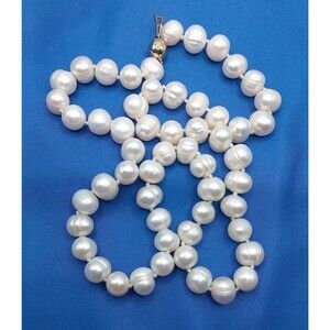 Estate pearls White baroque 14k clasp 9mmx10.5mm